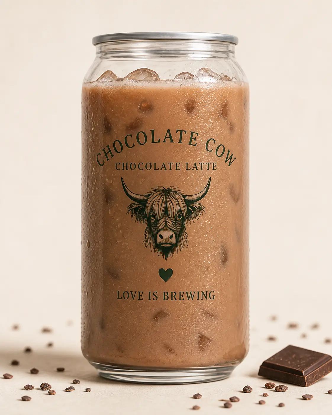 Chocolate Cow chocolate latte can